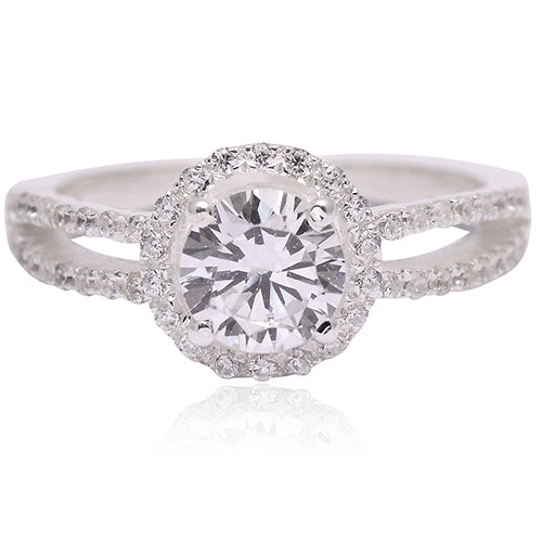 925 Sterling Silver Engagement Ring For Women