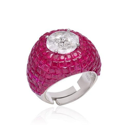 925 Sterling Silver Cocktail Ring For Women