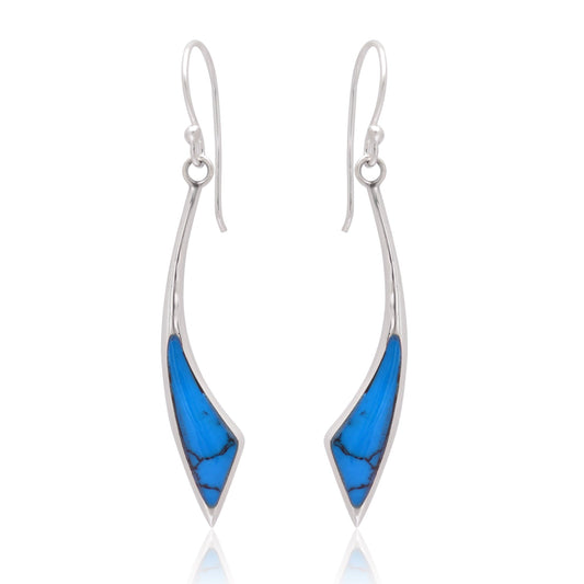 925 Sterling Silver Triangle Dangle Earrings For Women