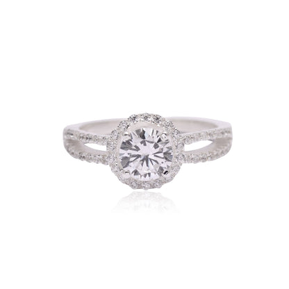 925 Sterling Silver Engagement Ring For Women