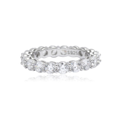 925 Sterling Silver Stack-able Eternity Ring For Women