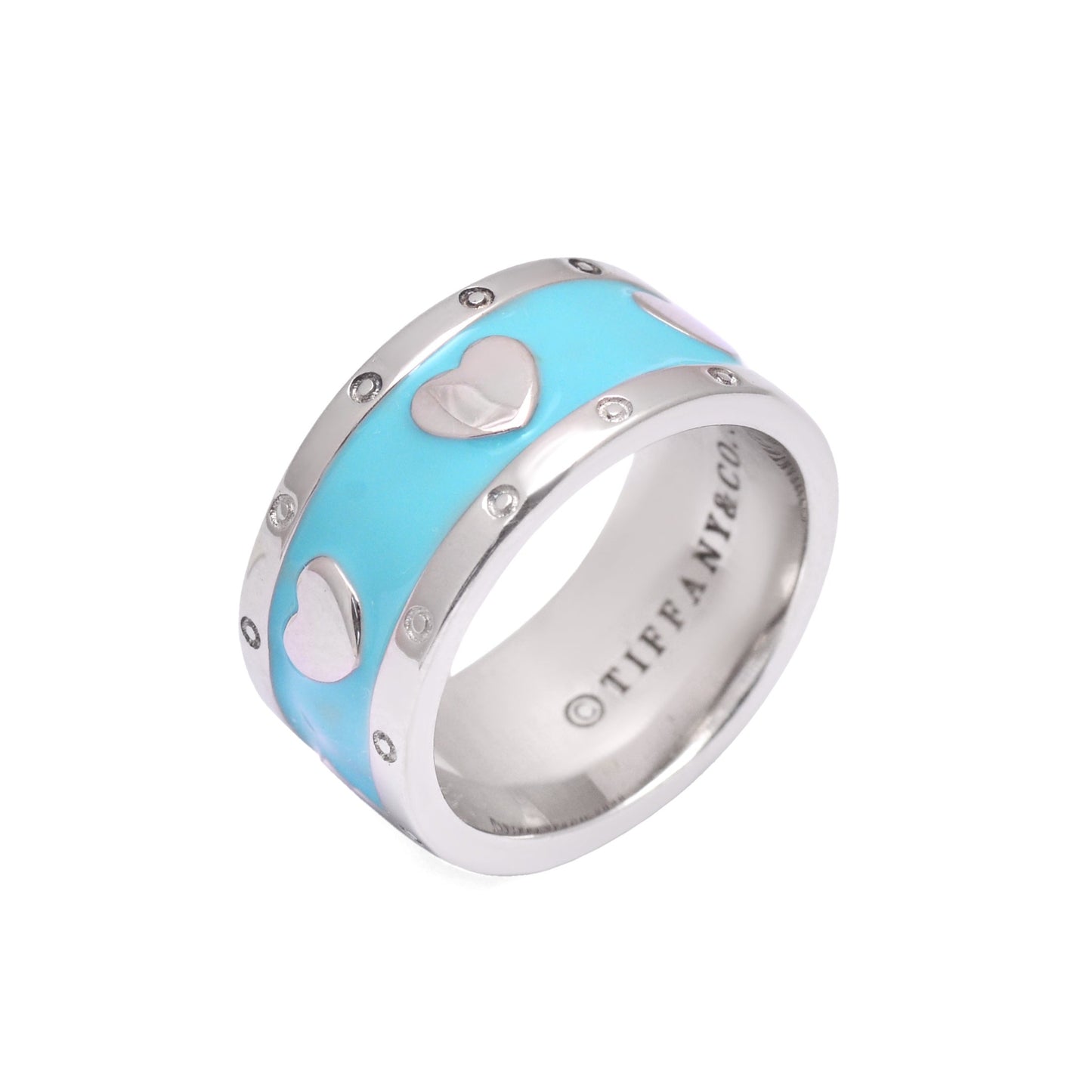 925 Sterling Silver Love Heart Band Ring For Women