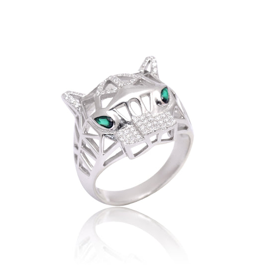 925 Sterling Silver Leopard Panther Ring For Women