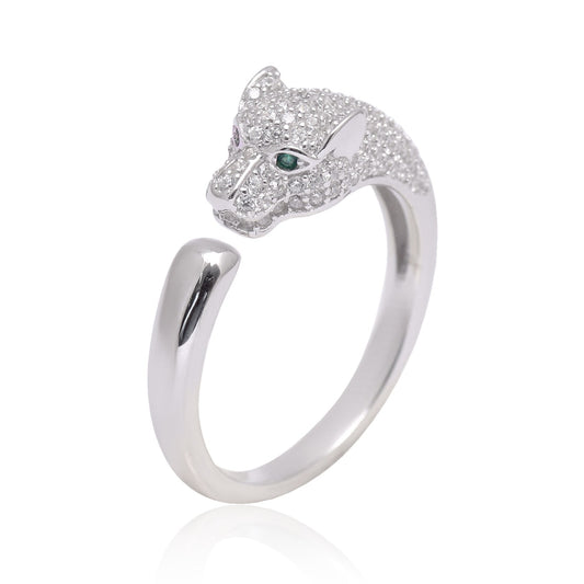 925 Sterling Silver Panther Ring For Women