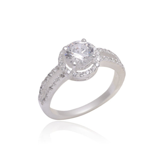 925 Sterling Silver Engagement Ring For Women