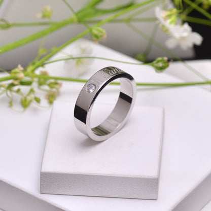 925 Sterling Silver Love Band Ring Stack able For Women