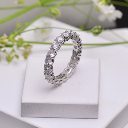 925 Sterling Silver Stack-able Eternity Ring For Women