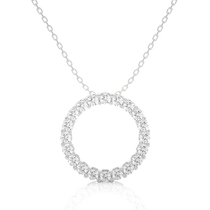 Lab Diamond Eternity Circle Pendant 14K | 18K White Gold