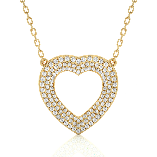 0.73Ct IGI Lab Grown Diamond Heart Pendant 14K | 18K Gold VS1/G