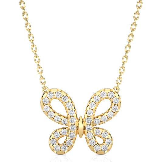  Lab Grown Diamond Butterfly Pendant 14K | 18K Gold