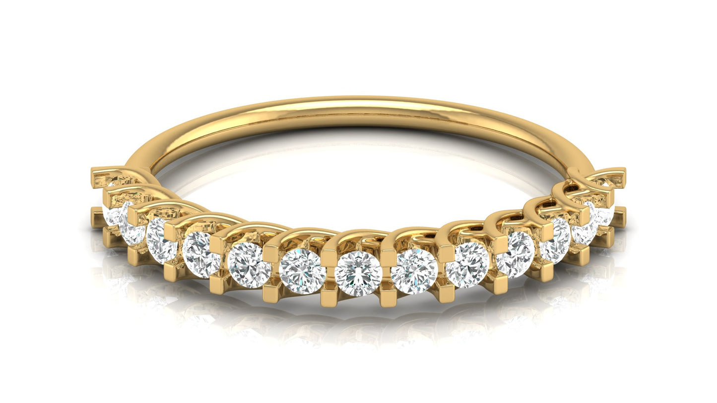 0.39Ct IGI Certified Lab Grown Diamond Half Eternity Band Ring 14K | 18K Gold VS1/G