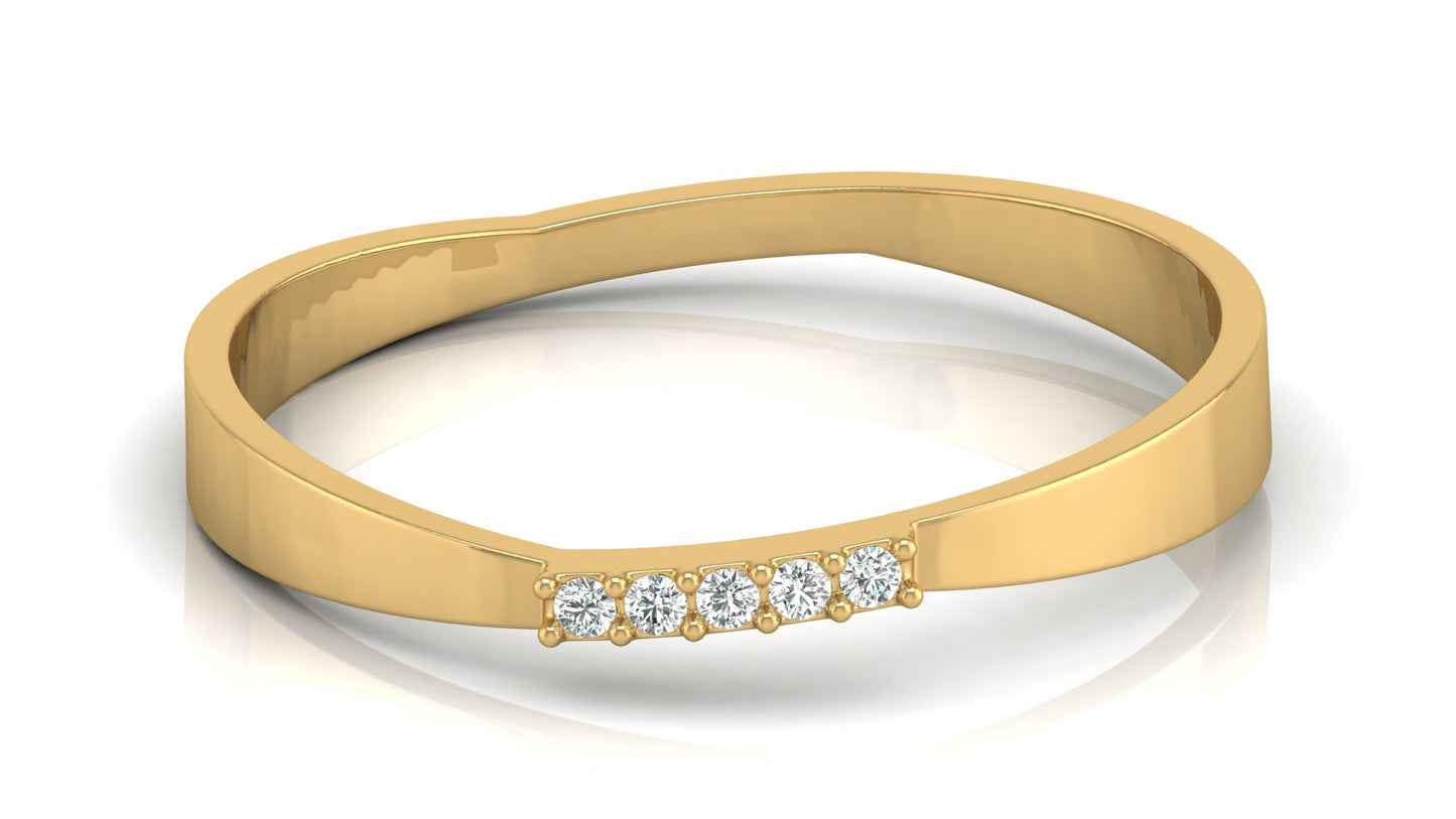 0.02 Ct IGI Certified Lab Grown Diamond Band Ring 14K | 18K Gold VS1/G