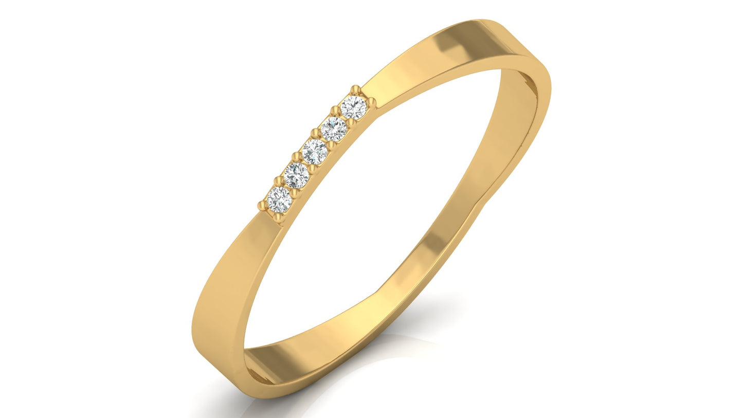 0.02 Ct IGI Certified Lab Grown Diamond Band Ring 14K | 18K Gold VS1/G