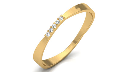 0.02 Ct IGI Certified Lab Grown Diamond Band Ring 14K | 18K Gold VS1/G