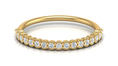 0.19Ct IGI Certified Lab Grown Diamond Half Eternity Ring 14K | 18K Gold VS1/G