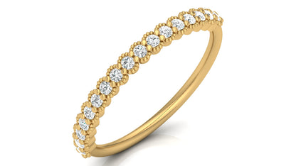 0.19Ct IGI Certified Lab Grown Diamond Half Eternity Ring 14K | 18K Gold VS1/G