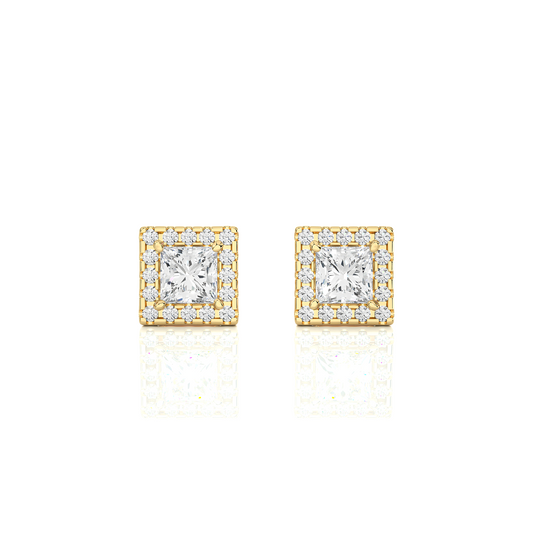 1.54Ct IGI Certified Lab Grown Diamond Stud Earrings 14K | 18K Gold VS1/G